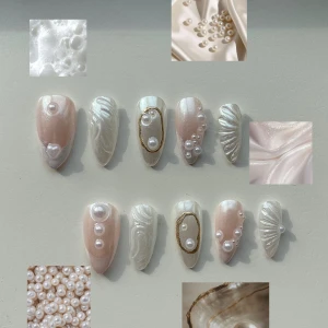 Pärlnaglar  - Finns i storlekarna S-L. Tryck i köp nu och skriv vilken storlek ❤️