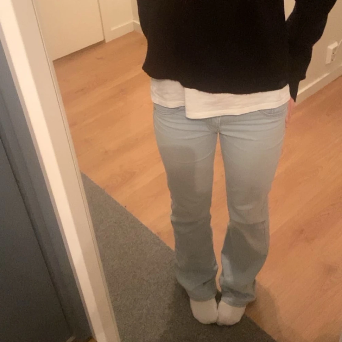 bootcut low waist jeans, h&m