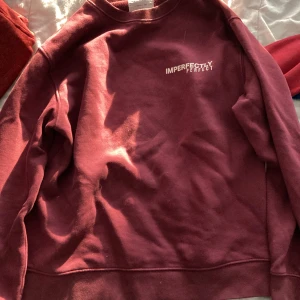 Vinröd sweatshirt från Zara - Säljer en vinröd sweatshirt från Zara. Det är en skön sweatshirt som passar till våren/hösten. Passar för barn som är 12-13 år gamla. Har använts några gånger men nu har det blivit för liten för mig. Använts försiktigt och är helt ren         Observera( kläderna kommer nytvättade till dig när du beställer)