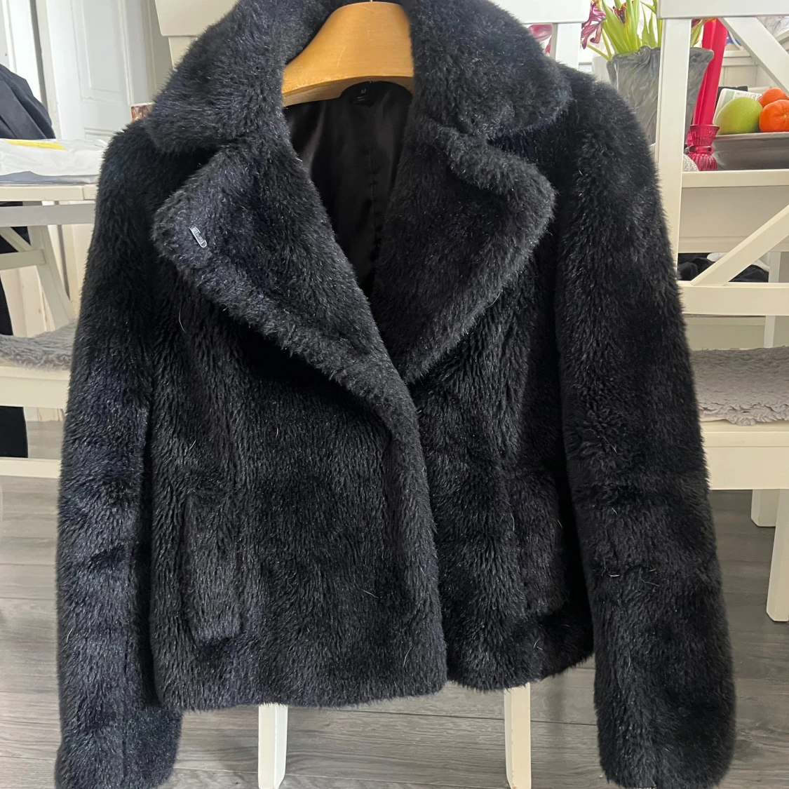 Svart pälsjacka - 3