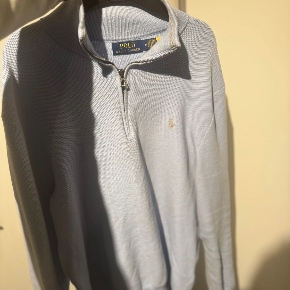 Ljusblå tröja med dragkedja från Ralph Lauren - 1