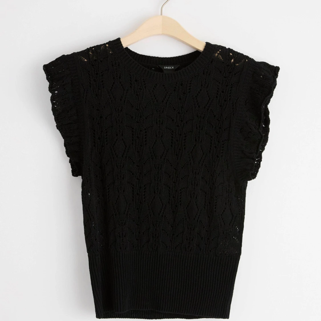 Svart spetsblus från Lindex