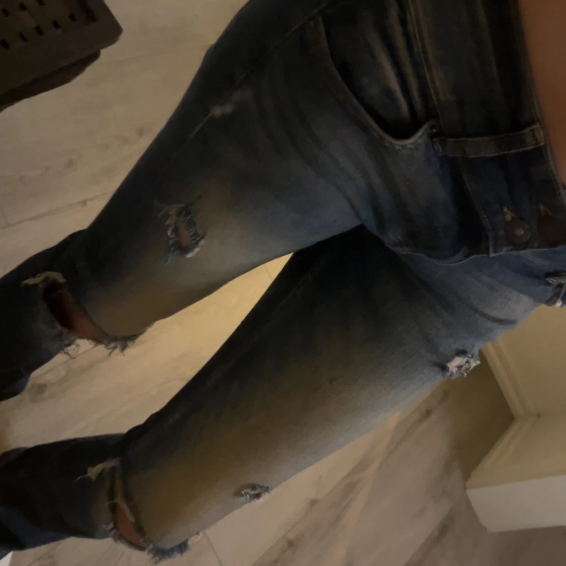 Blå bootcut jeans - 2
