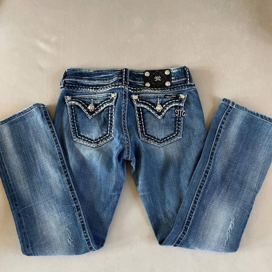 Blå miss me bootcut jeans