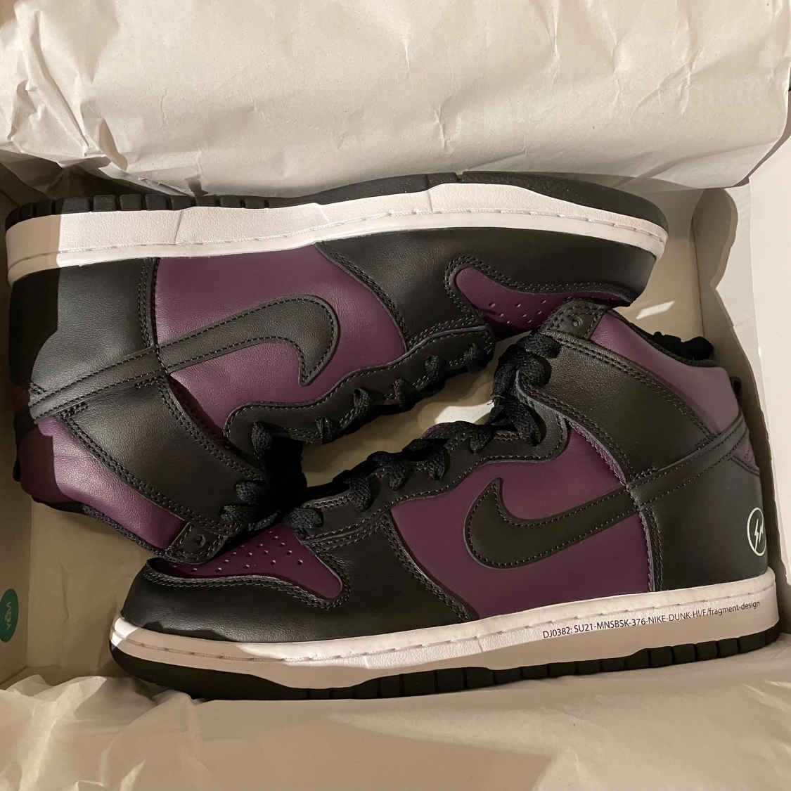 Nike Dunk High Fragment Design svart/lila 42.5 - 1