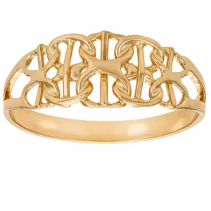 Äkta guld Ring med stämpel  - Snygg äkta guldringar i designen doserad  X-länk! Kostar 6299kr hos Alberts men min väger 2,7 alltså 1,05g mer än den och sälja för 5990kr. Jag har ungefär storlek 18 på ringfingret och den passar mig lite löst men åker inte av. Möts bara upp i Stockholm (Sundbyberg -Tcentralen) postar inte dyrbara föremål. Tyvärr har jag inget kvitto dessvärre. Kan mötas upp vid en guldbutik eller hos pantbanken om det känns säkrare för köparen. Mvh/ Diana 