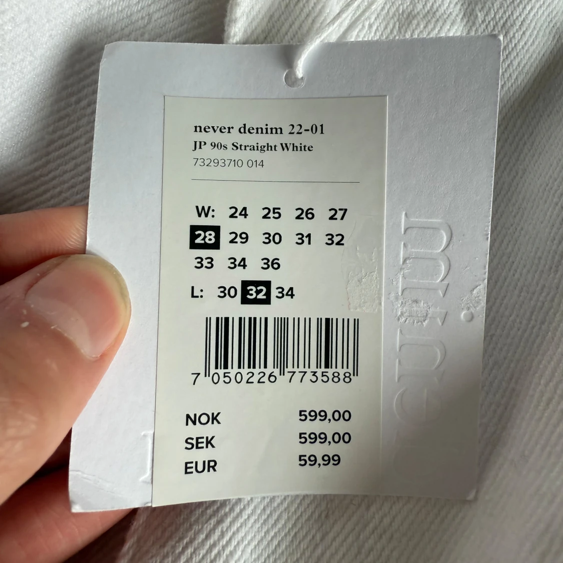 Vita raka jeans från bikbok - 2