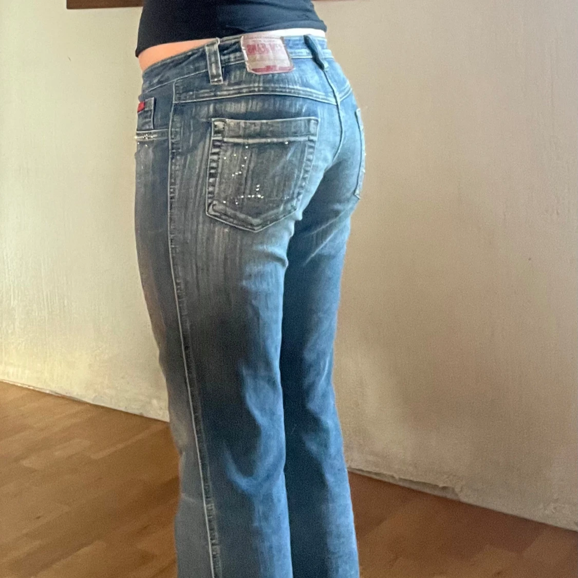 Blå lågmidjade bootcut jeans från Cim Jeans - 2