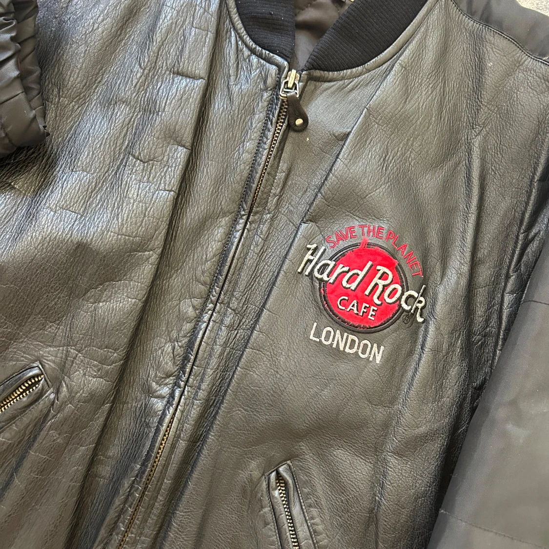 Svart Hard Rock Cafe skinnjacka XL - 1