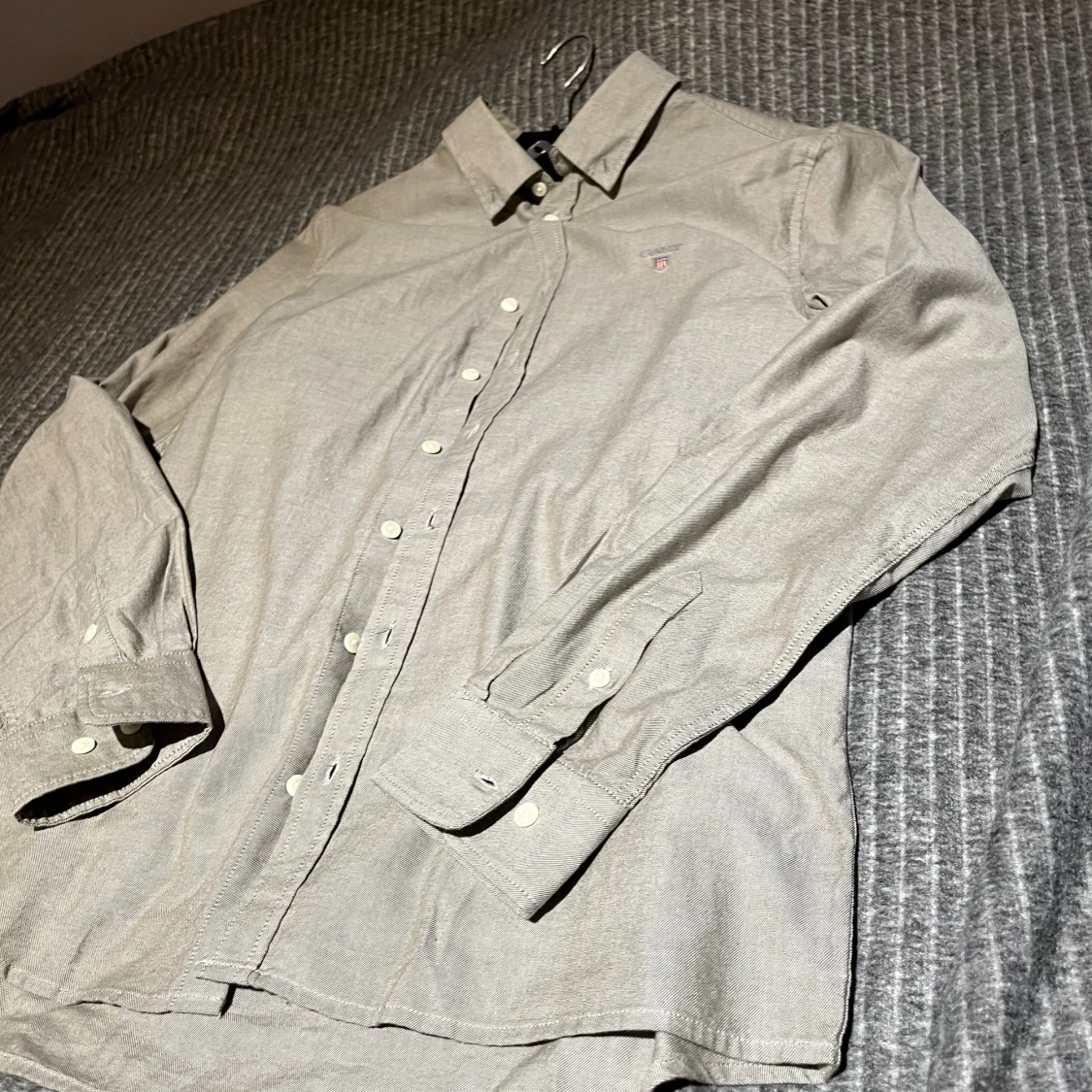 Beige grön bomullsskjorta från Gant - 3