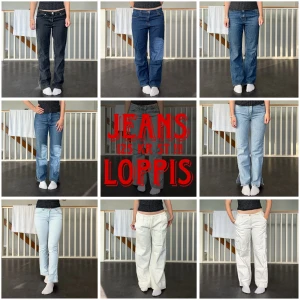 ❣️JEANS LOPPIS❣️ - Säljer en massa jeans och andra typer av byxor i olika storlekar (S och M) från olika märken som till exempel Lee, Wrangler m.m.❣️❣️Se fler detaljer om storlekarna på bilderna längst bak!!!!! ETT PAR JEANS = 125 KR ST. TVÅ PAR JEANS =200 KR Skriv till mig om ni har frågor eller vill köpa så fixar jag det! 