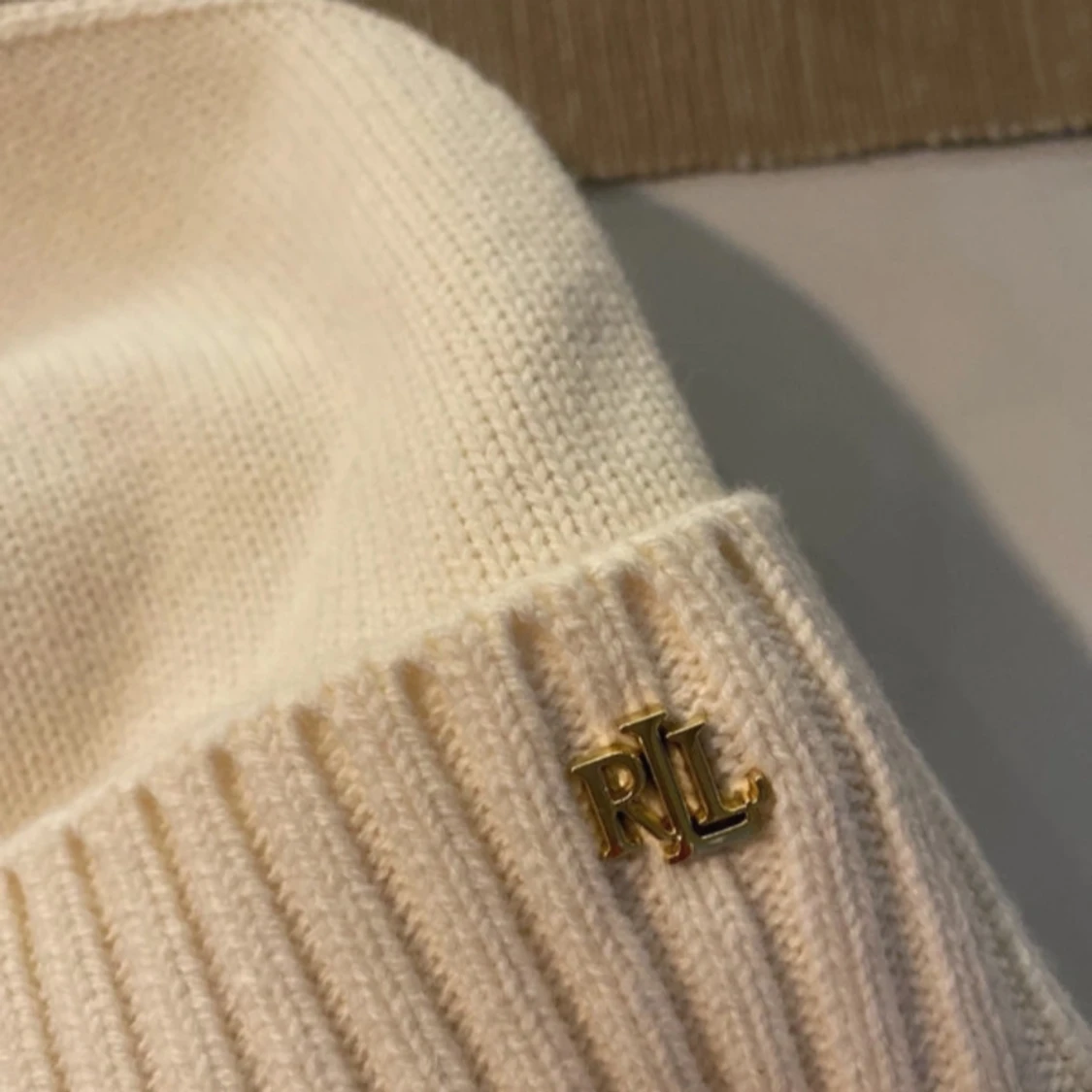 Vit stickad mössa från Lauren Ralph Lauren - 2