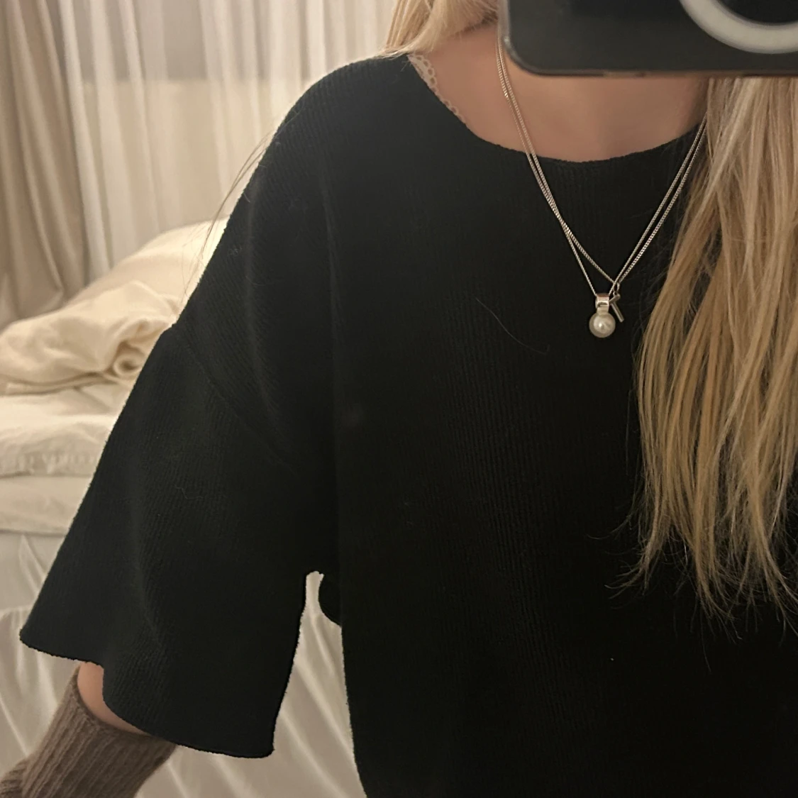 Stickad kortärmad - 1