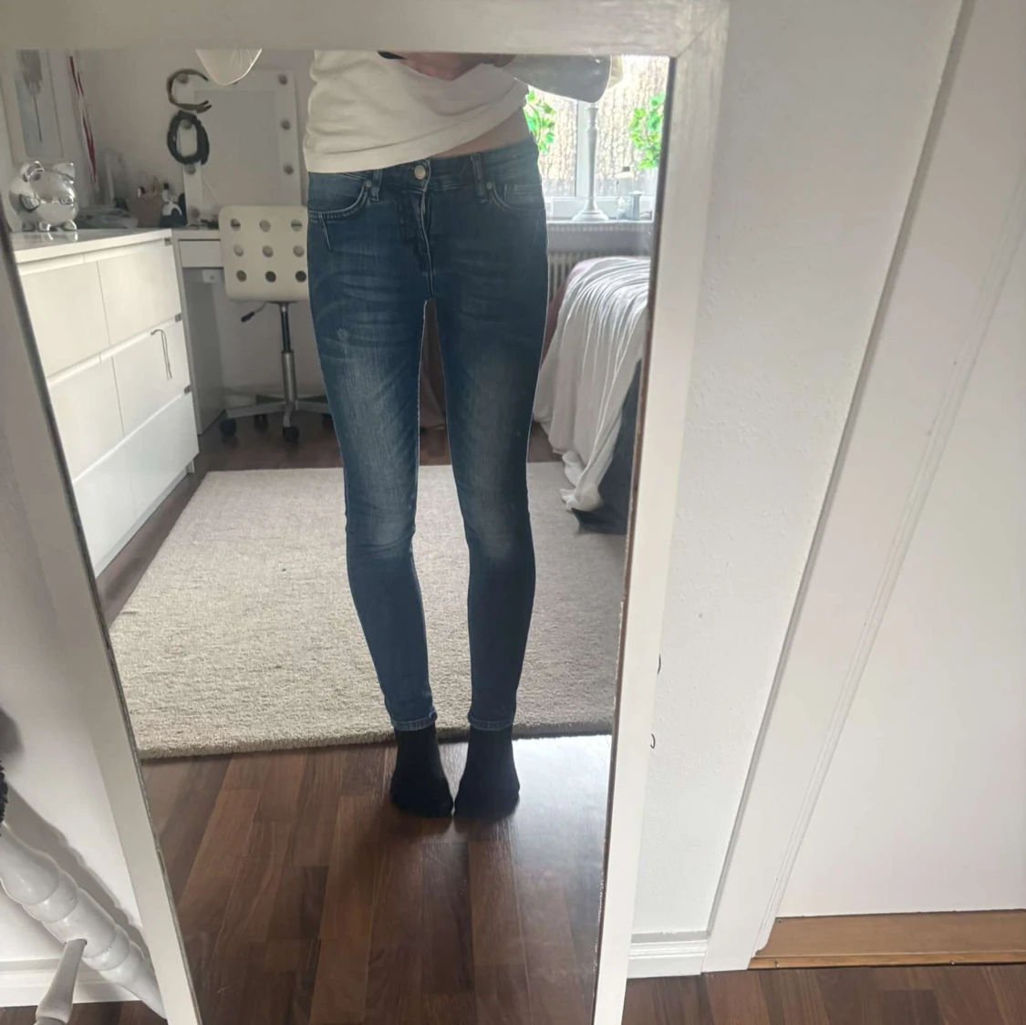 Blå skinny jeans - 1