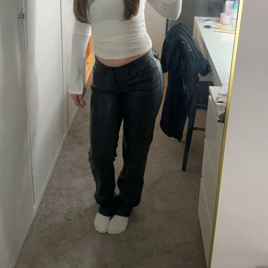 Svarta skinnbyxor  - 1