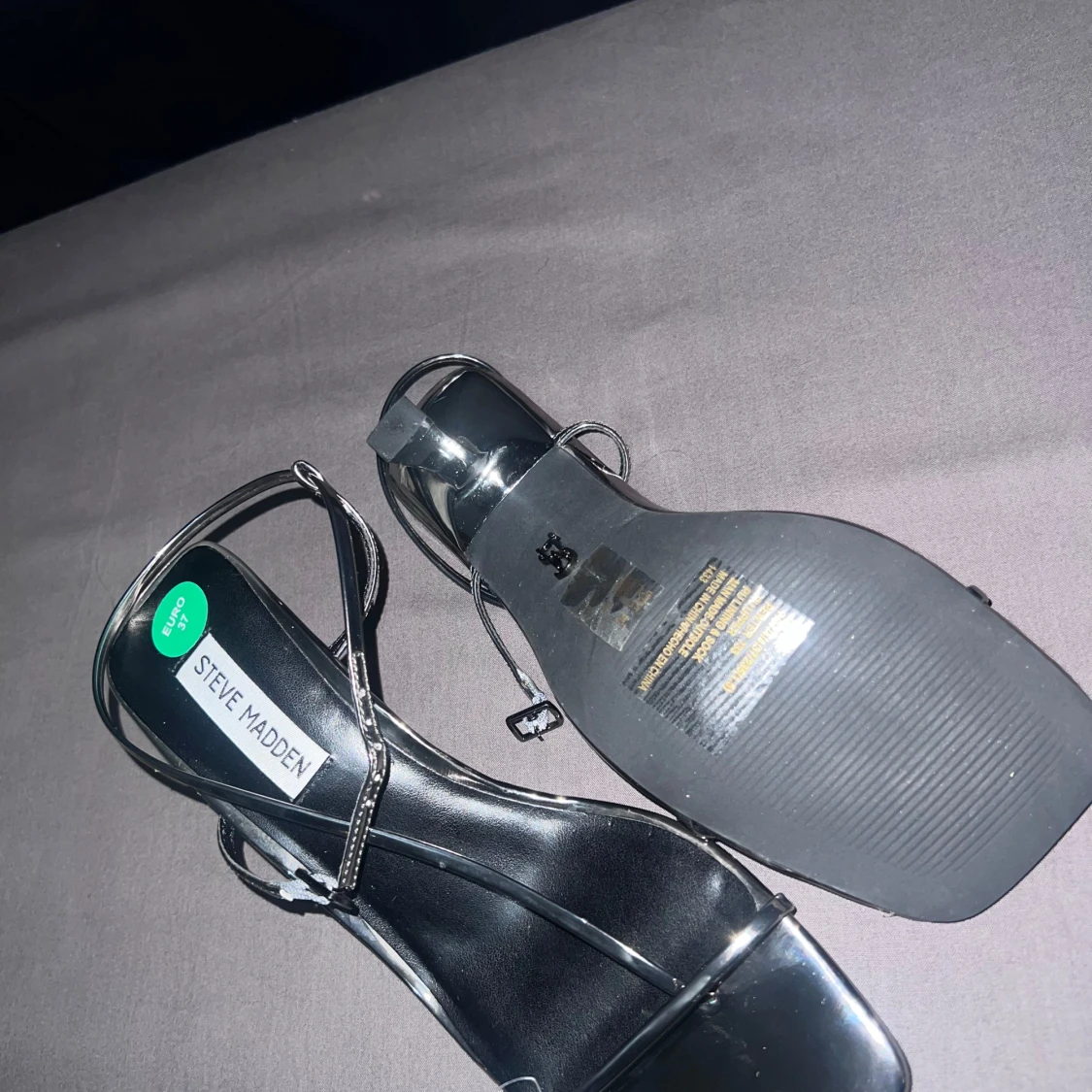 Steve Madden metallic black klackar – stl 37, helt nya! - 3