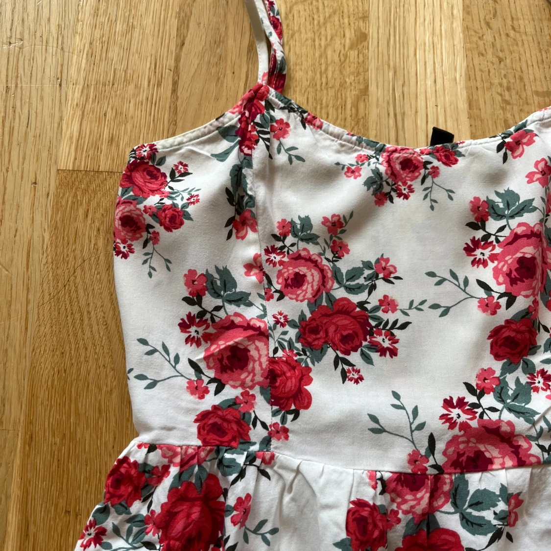 Vit blommig sommarklänning H&M Divided - 3