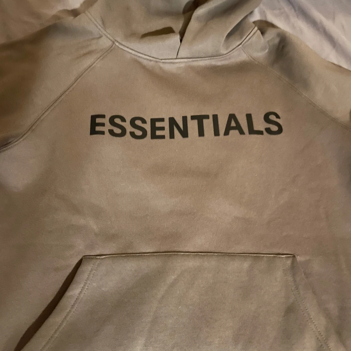 Beige Essentials hoodie