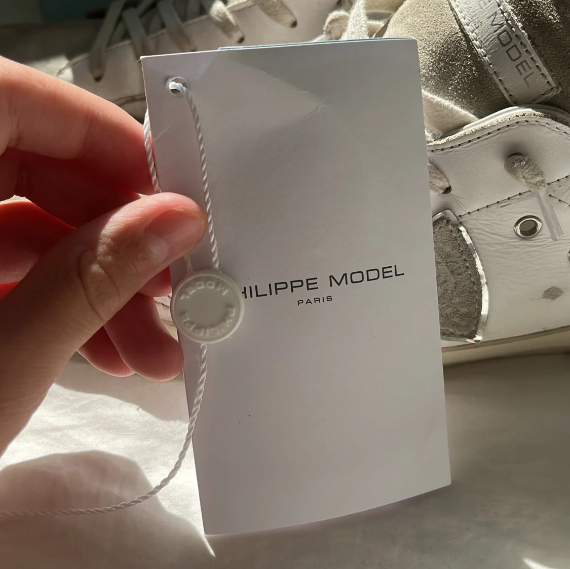 Philippe Model sneakers med mintgrön detalj - 3