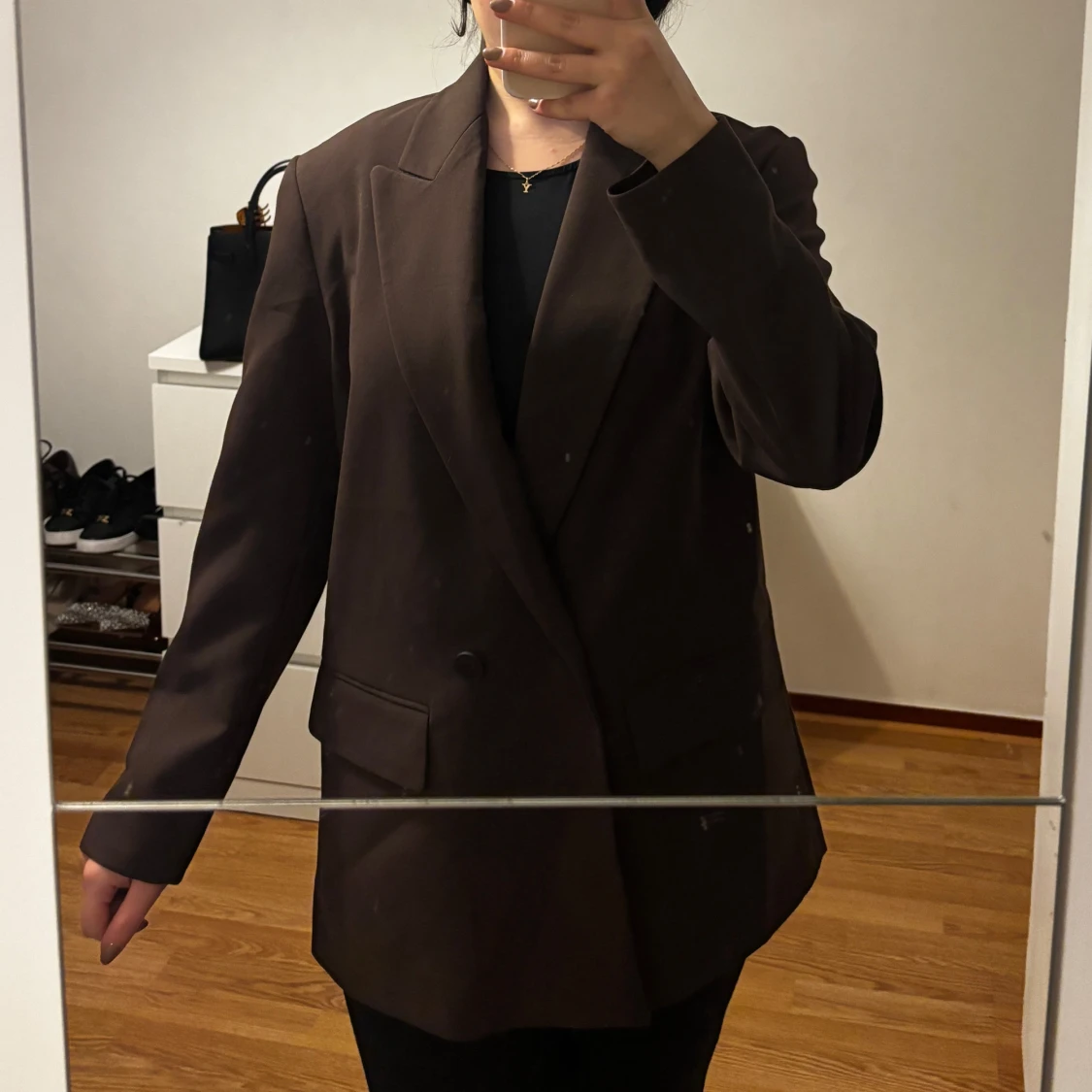 Brun kavaj från Zara storlek S