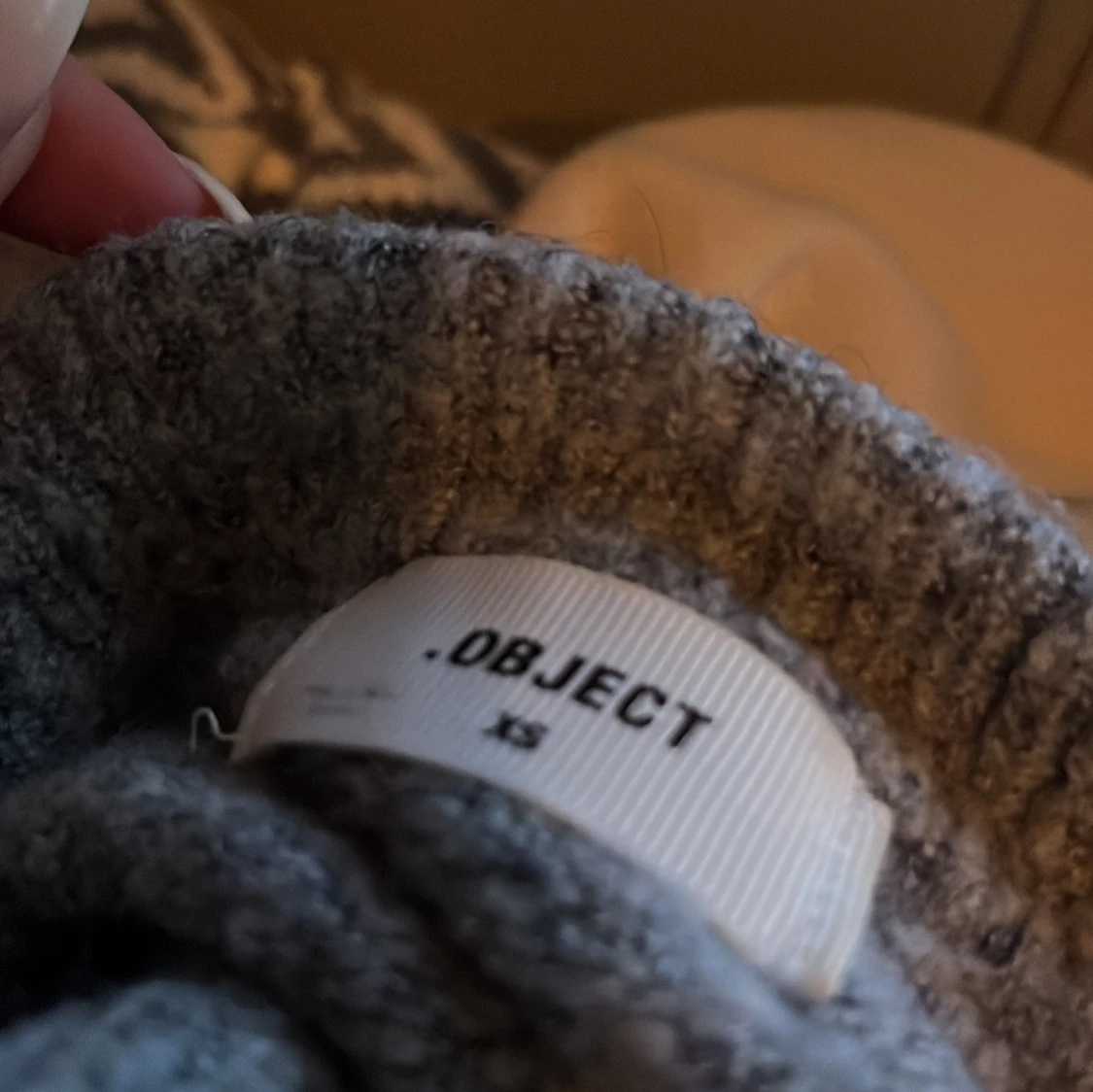 Grå stickad tröja från Object - 2