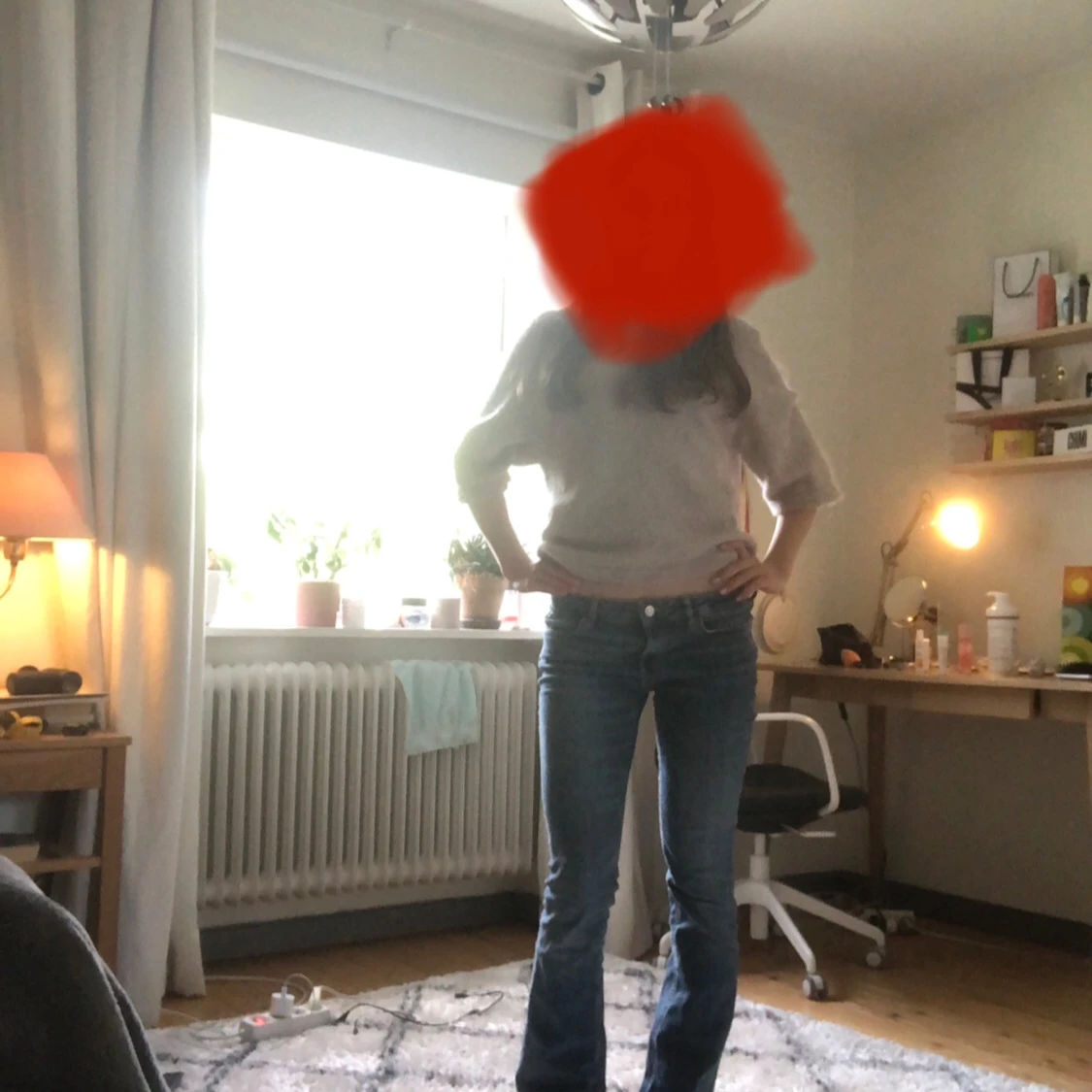 Blå bootcut jeans från Zara