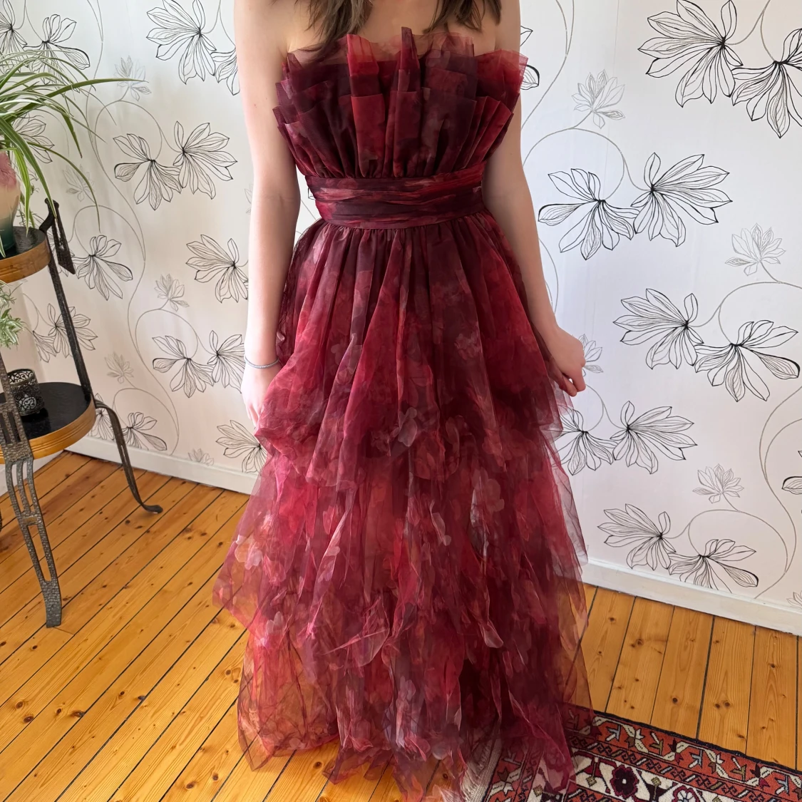 Vinröd balklänning 