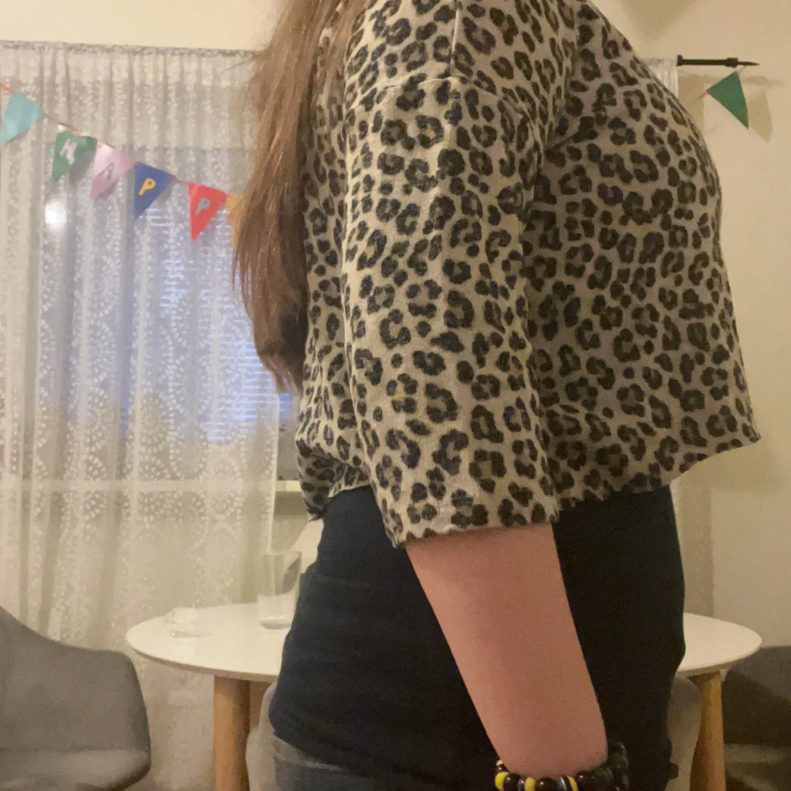 Leopardmönstrad croppad topp - 1