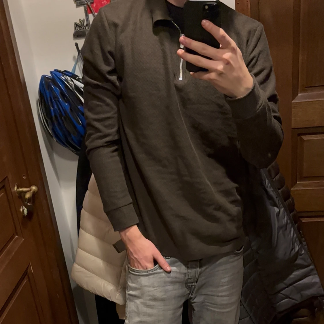 Brun half zip tröja Jack & Jones - 1