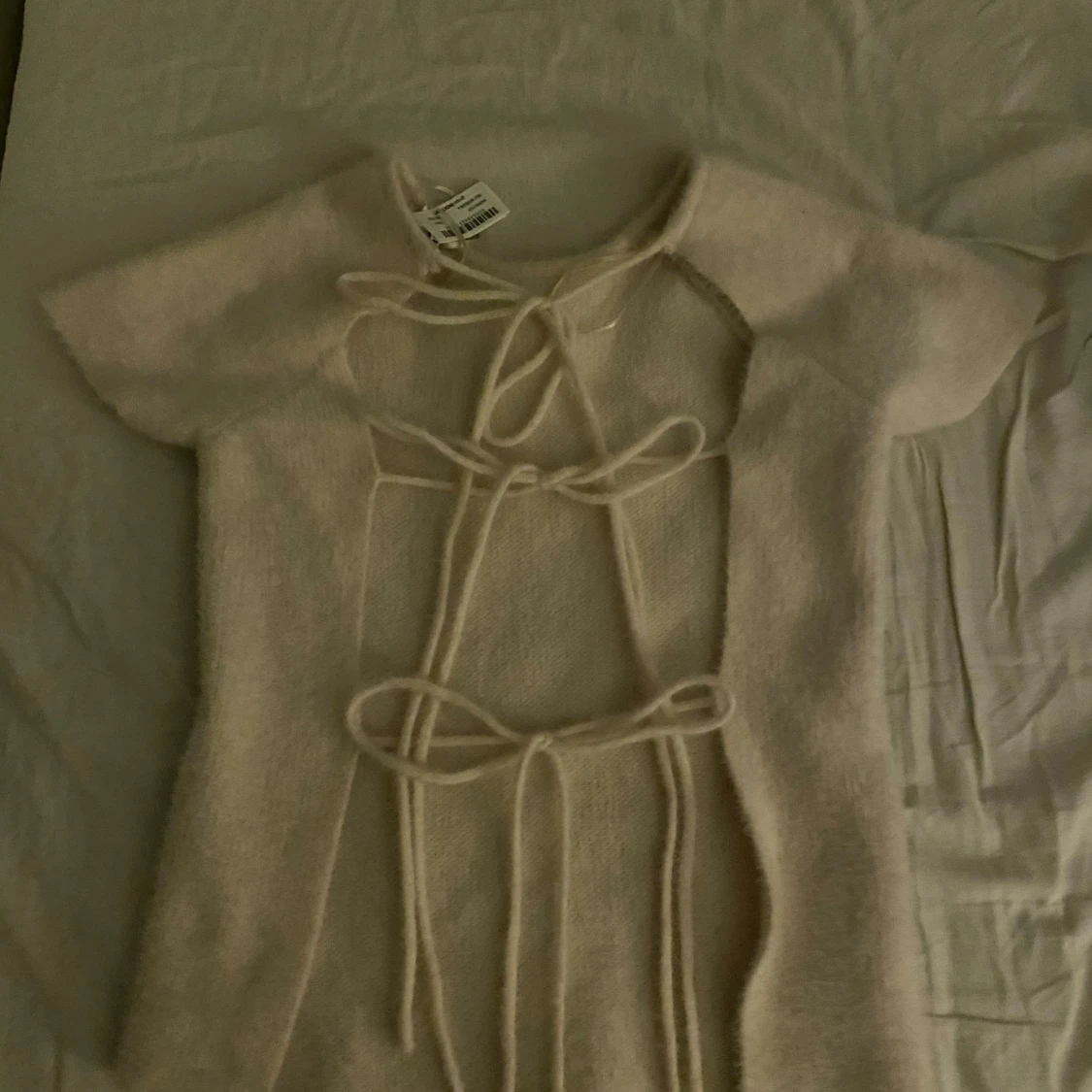 Beige stickad tröja - 1