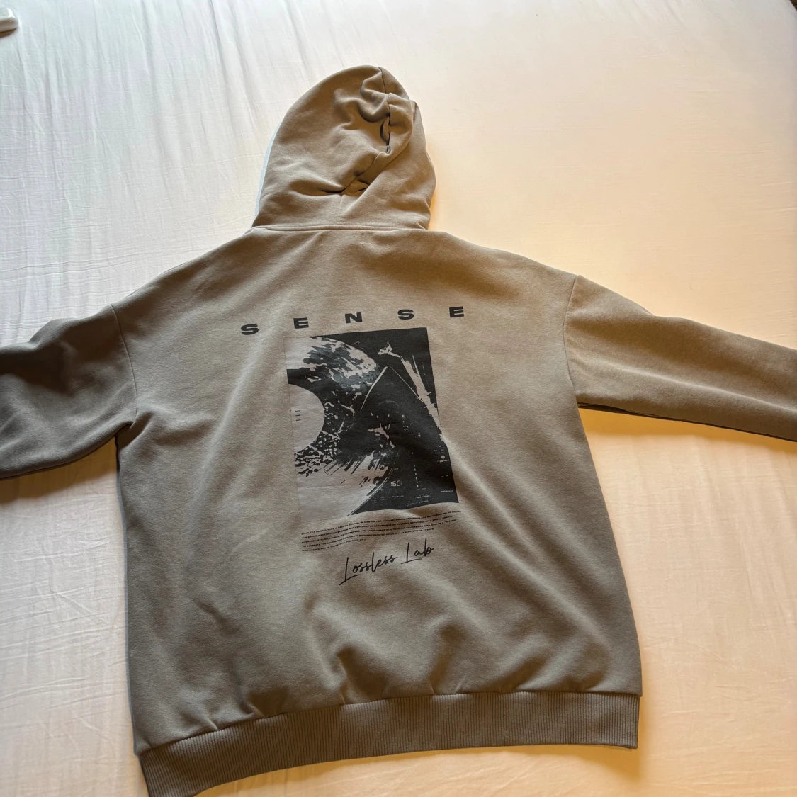 Ljusgrå hoodie från Zigh med print - 1