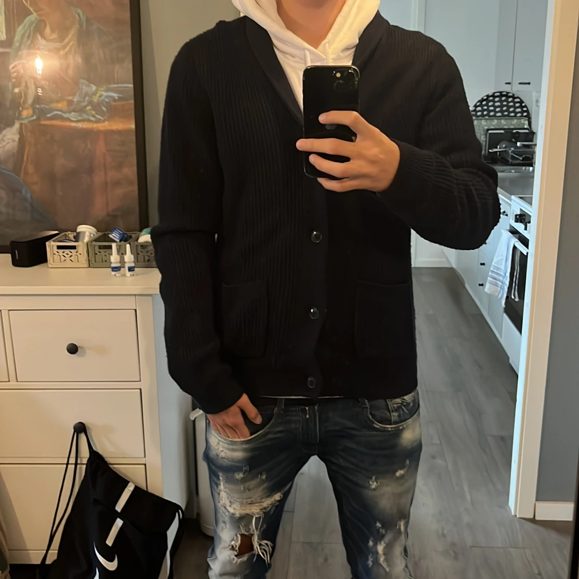 Stickad kofta från Dressman