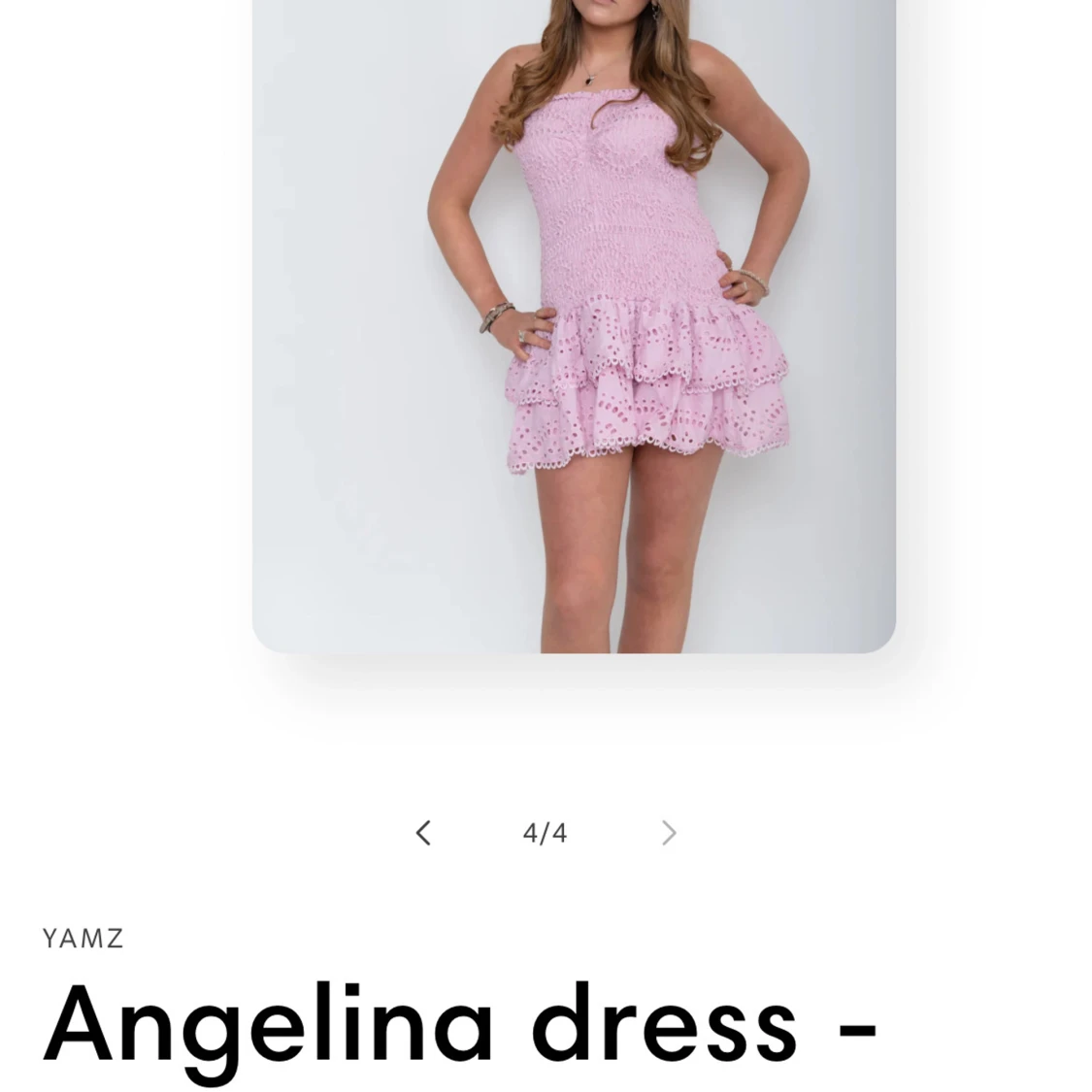 Ljusrosa Angelina klänning från YAMZ