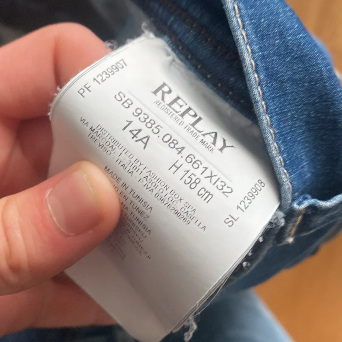Blå slim jeans från Replay - 4