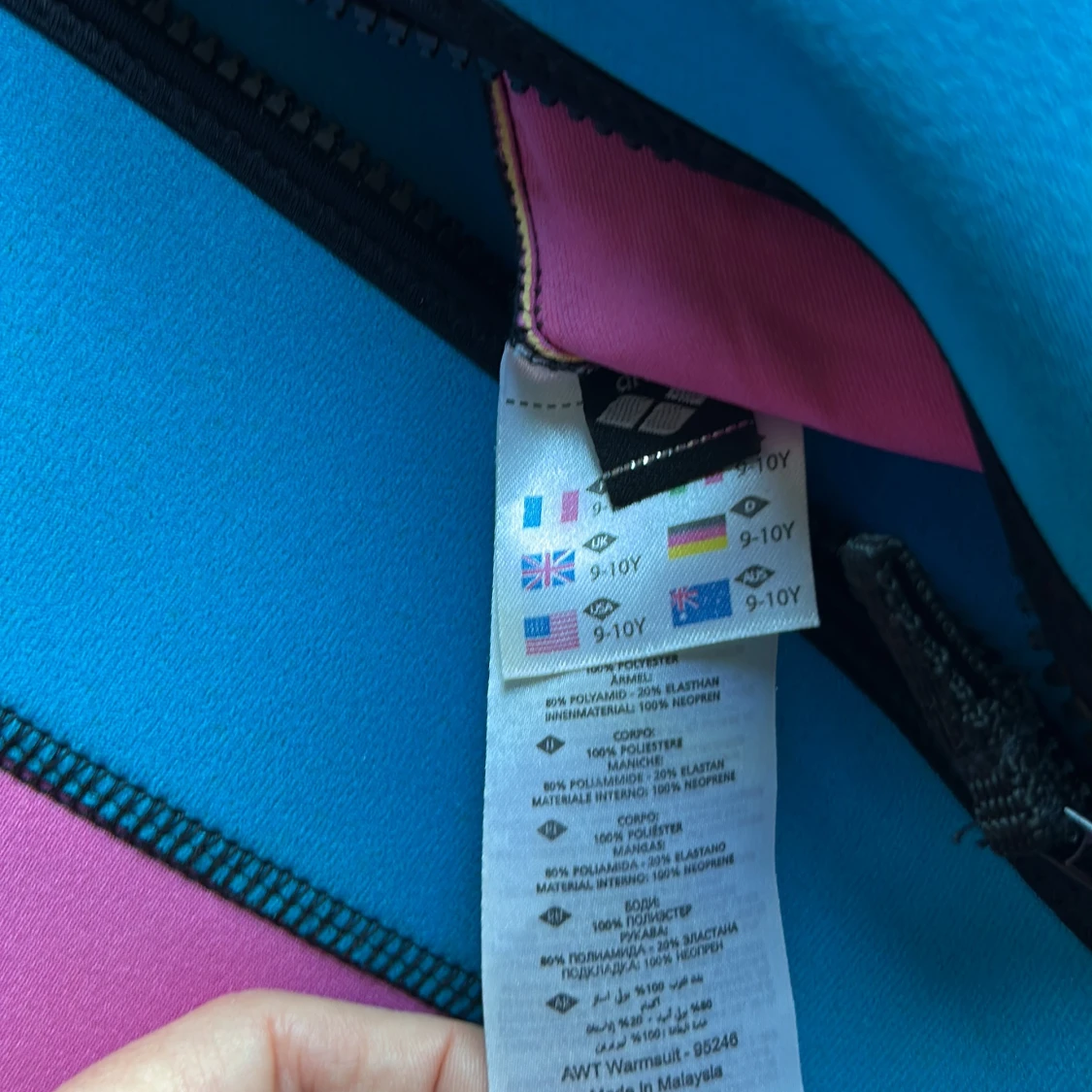 Blå och rosa våt/soldräkt från Arena - 2