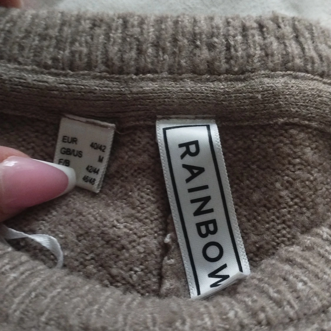 Beige stickad tröja från Rainbow - 2