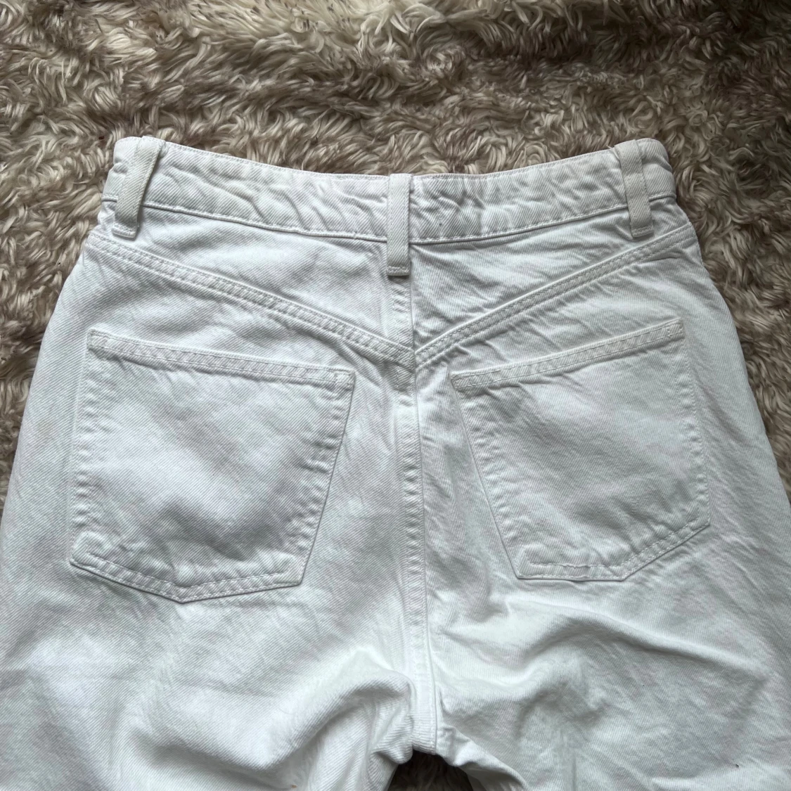 Vita wide jeans från Zara, strl 36 - 2