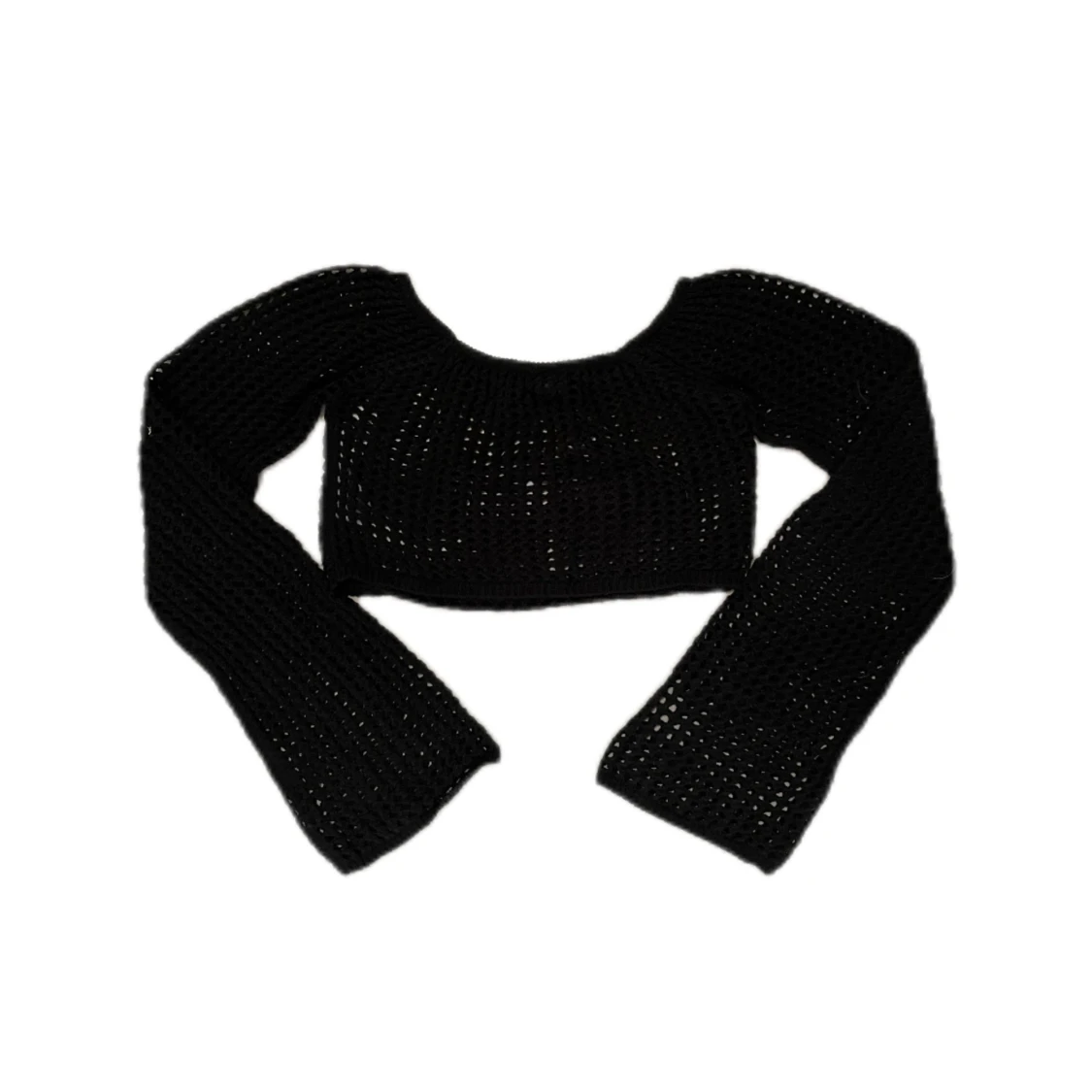 Svart croppad stickad topp Urban Outfitters