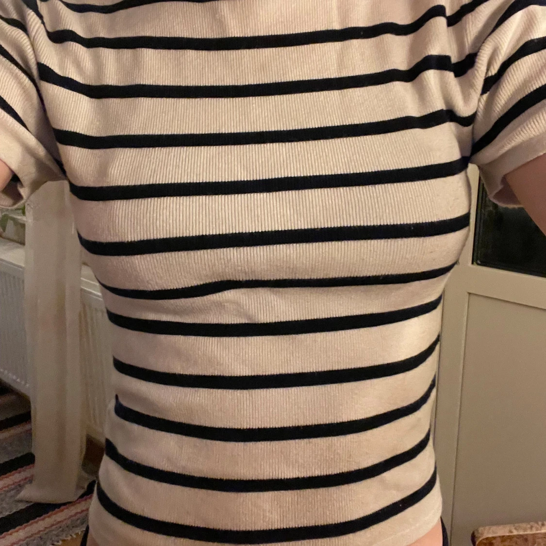 Randig ribbad topp i bomull - 2