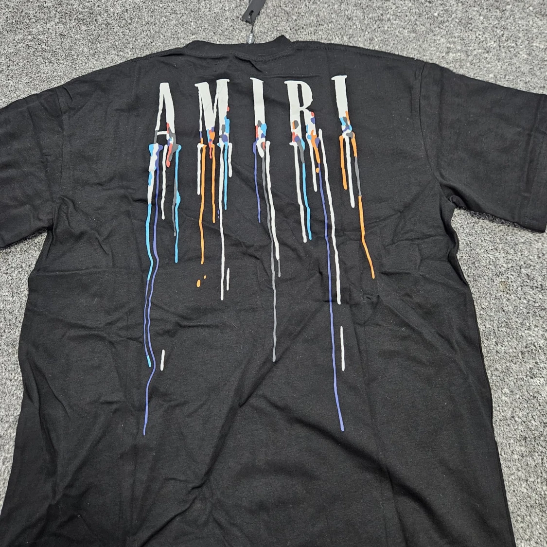 Svart AMIRI t-shirt med färgstänk - 1