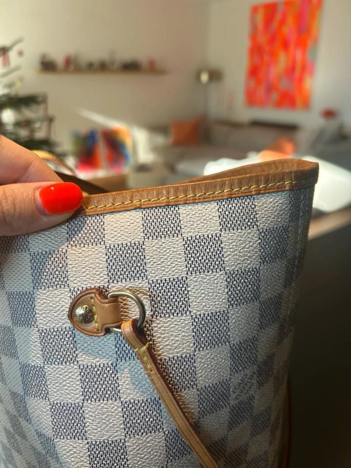 Louis Vuitton Damier Azur handväska - 4