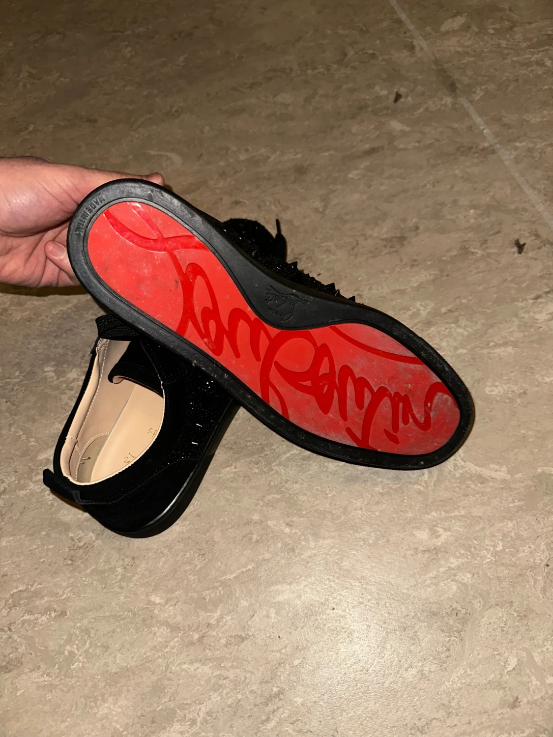 Svarta Christian Louboutin sneakers