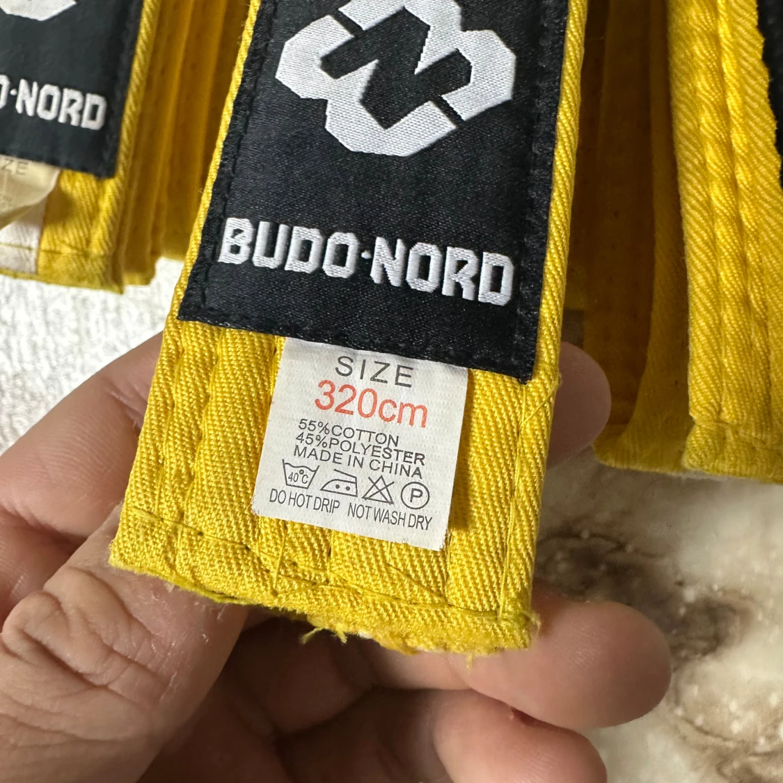 Gult randigt bälte från Budo-Nord - 2
