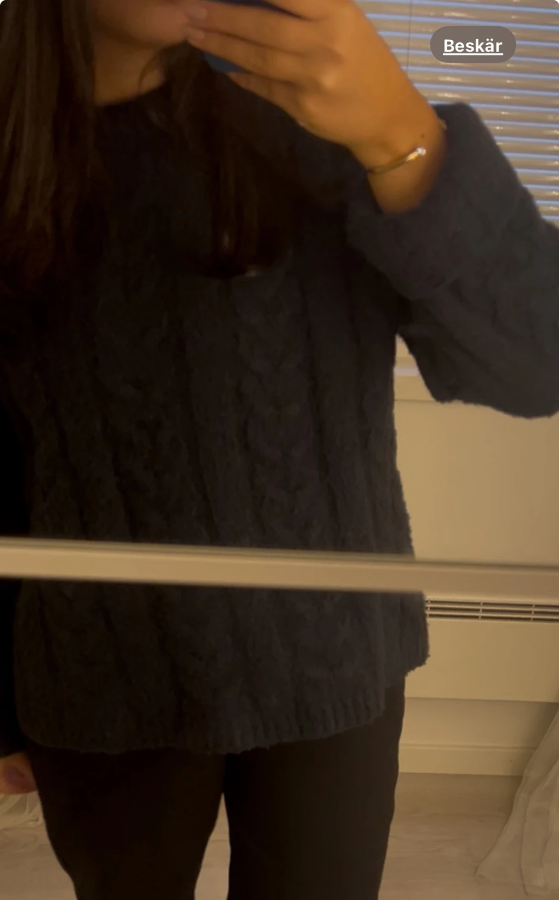 Kabelstickad tröja - 1