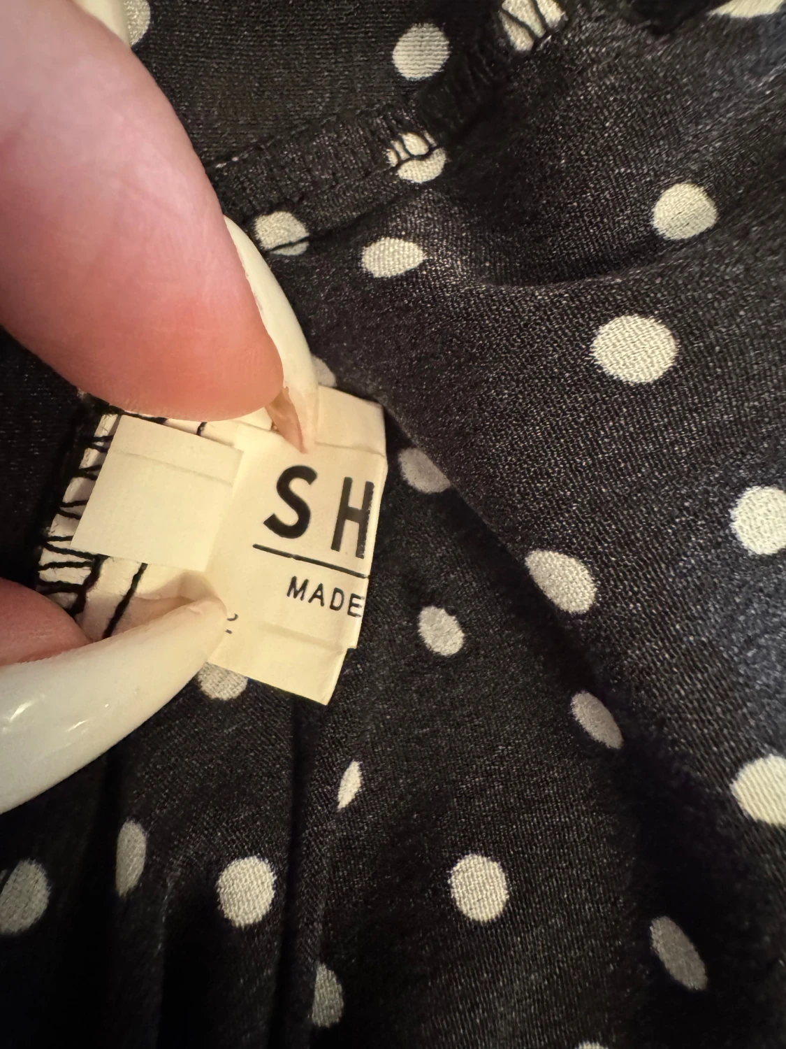 Svart prickig långklänning från SHEIN - 2