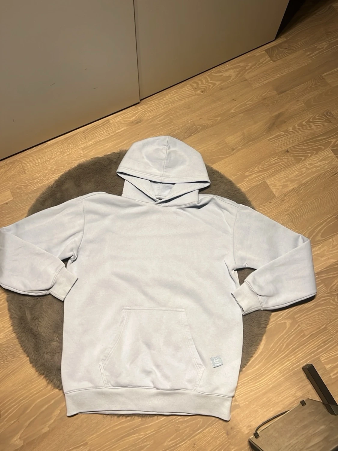 Baby blå  hoodie från Champion med huva - 1