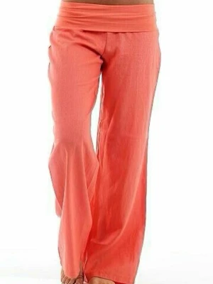 Intressekonl‼️‼️‼️Korallfärgade linnebyxor med bred linning - Intressekoll‼️‼️‼️ tänkte börja sy och sälja dessa trendiga byxor, tänkte kolla både intresse och vad du hade kunnat betala för dessa byxor.    🪸🪸🪸Snygga linnebyxor i en fräsch korallfärg med bred linning och avslappnad passform. Byxorna har raka, vida ben och är perfekta för en chill och trendig look. Tillverkade i linne för en luftig känsla.