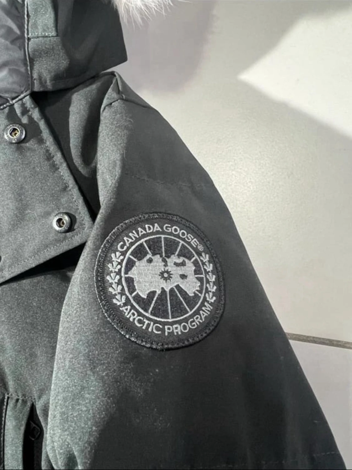 Svart Canada goose med svart badge - 3