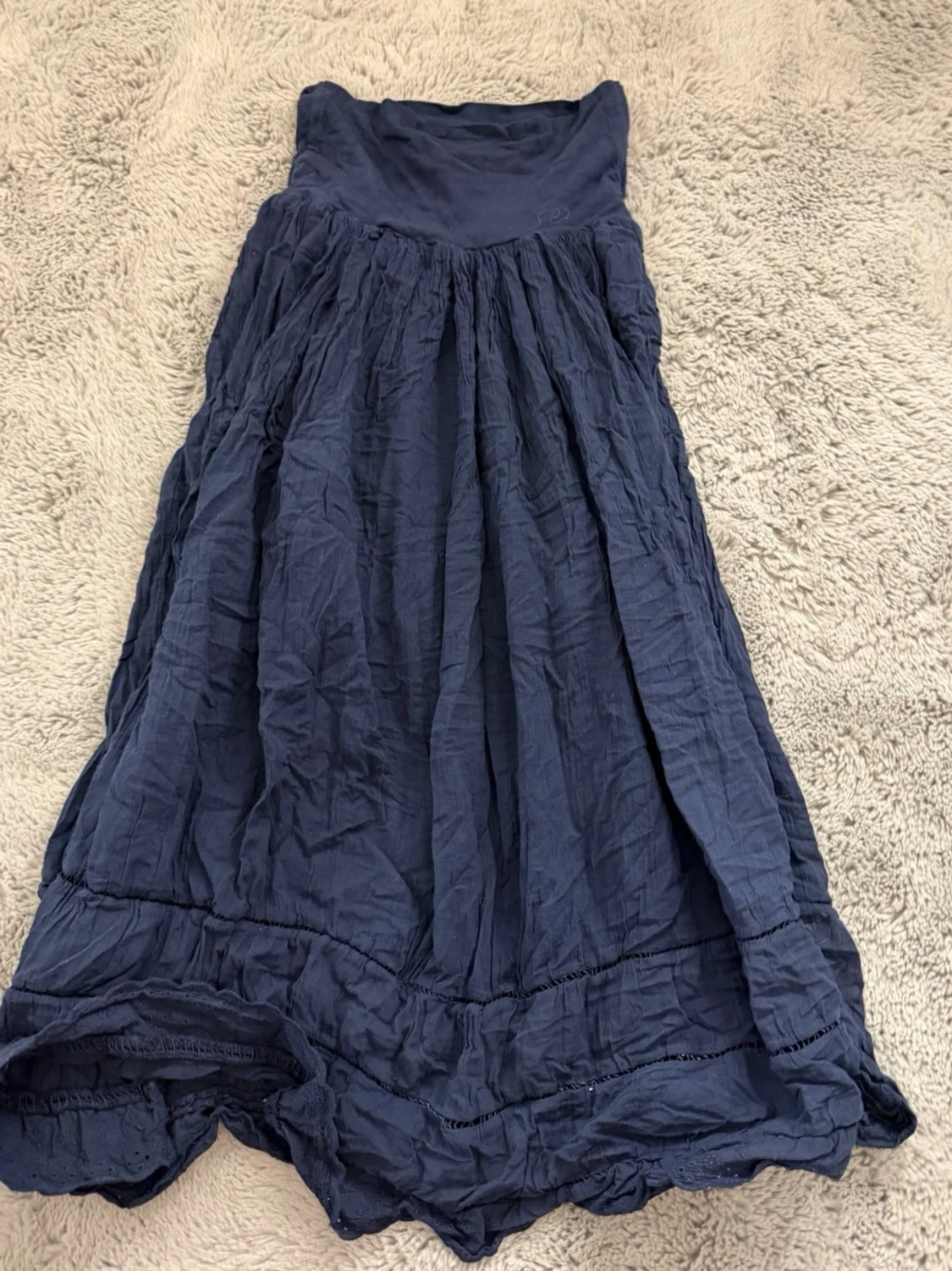Mörkblå långkjol/klänning - 1