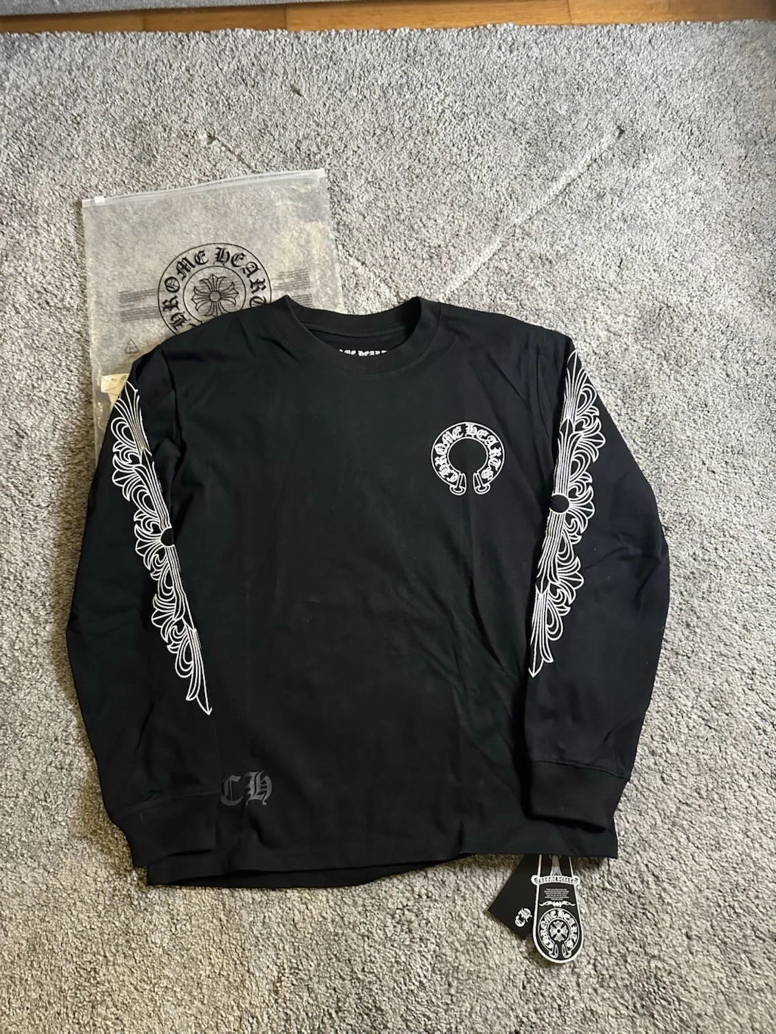 Svart långärmad topp från Chrome Hearts